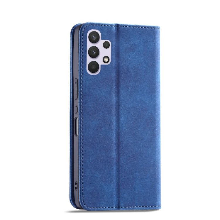 For Samsung Galaxy A32 4G Magnetic Dual-fold Leather Phone Case