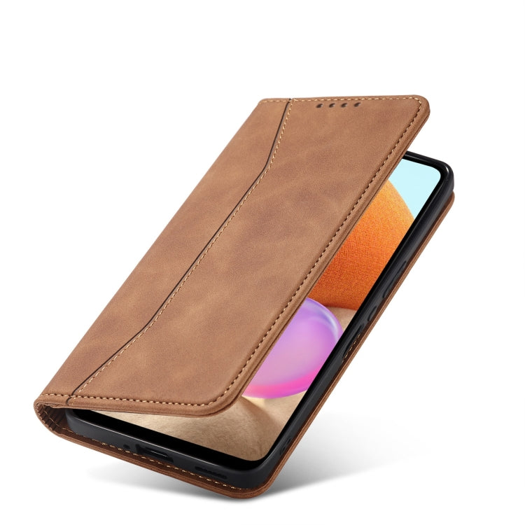 For Samsung Galaxy A32 4G Magnetic Dual-fold Leather Phone Case