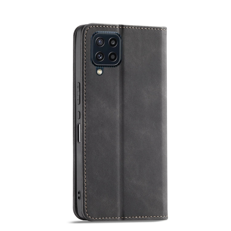 For Samsung Galaxy M32 4G Magnetic Dual-fold Leather Phone Case