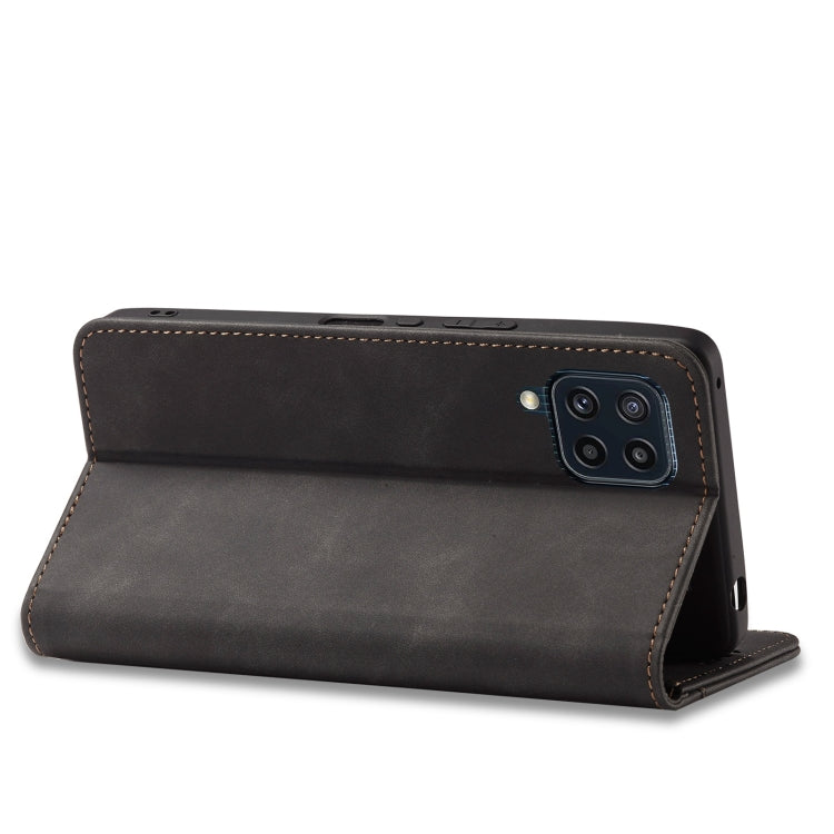 For Samsung Galaxy M32 4G Magnetic Dual-fold Leather Phone Case