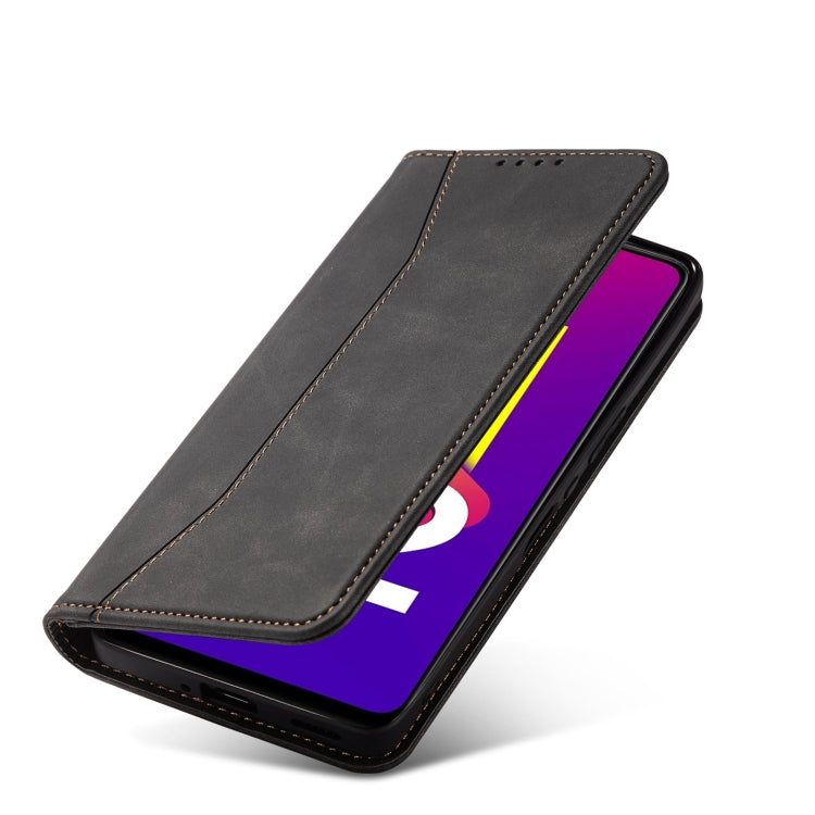 For Samsung Galaxy M32 4G Magnetic Dual-fold Leather Phone Case