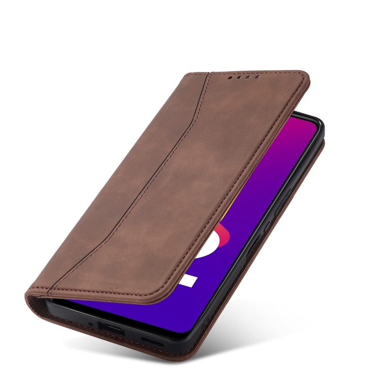 For Samsung Galaxy M32 4G Magnetic Dual-fold Leather Phone Case