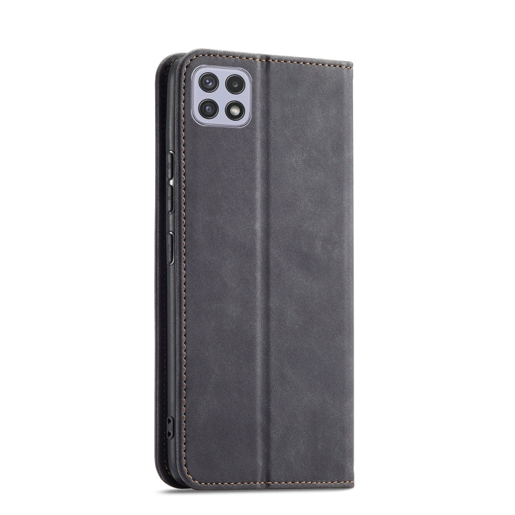 For Samsung Galaxy A22 5G Magnetic Dual-fold Leather Phone Case