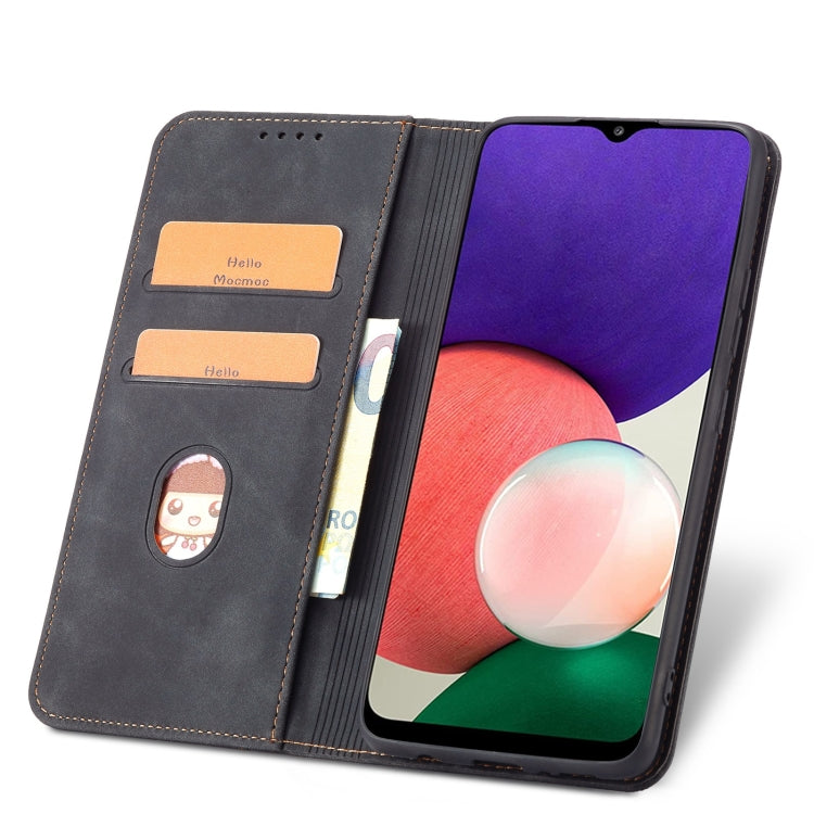 For Samsung Galaxy A22 5G Magnetic Dual-fold Leather Phone Case