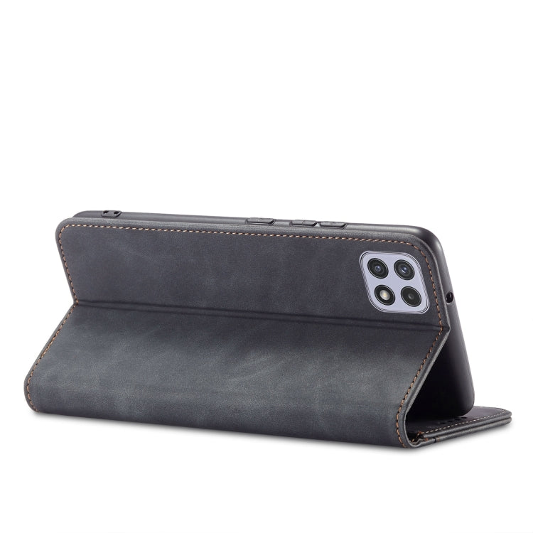 For Samsung Galaxy A22 5G Magnetic Dual-fold Leather Phone Case