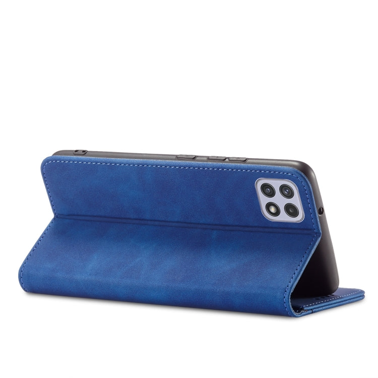 For Samsung Galaxy A22 5G Magnetic Dual-fold Leather Phone Case