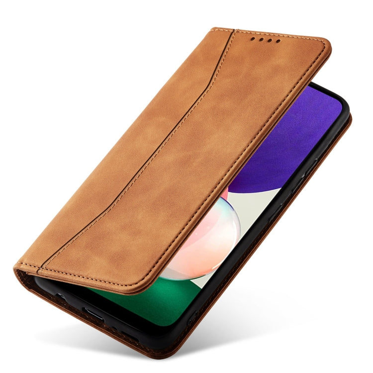 For Samsung Galaxy A22 5G Magnetic Dual-fold Leather Phone Case