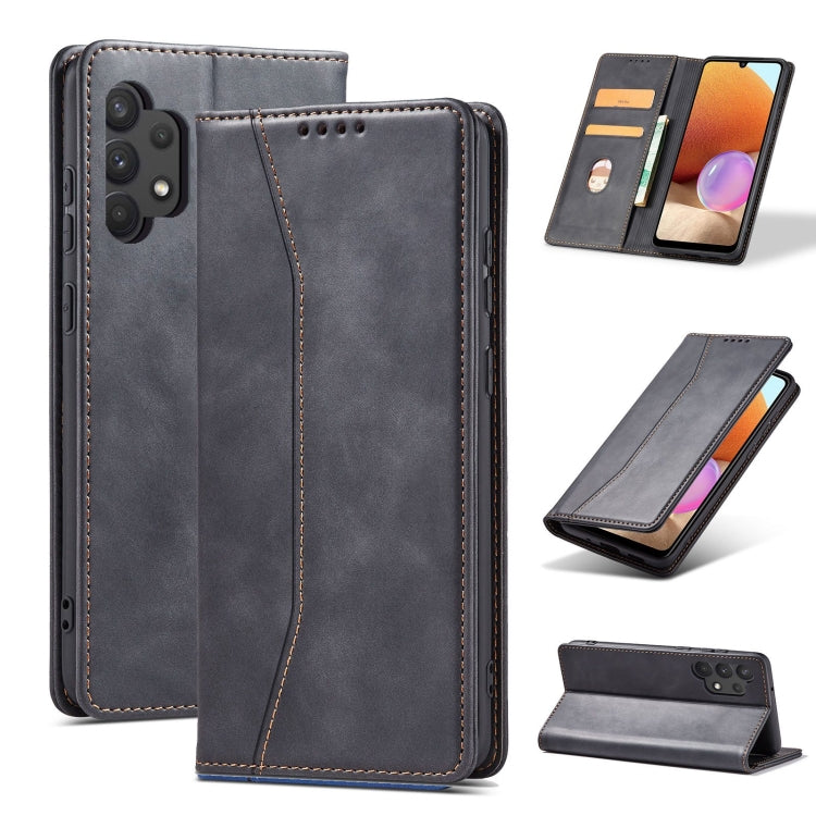For Samsung Galaxy A32 5G Magnetic Dual-fold Leather Phone Case