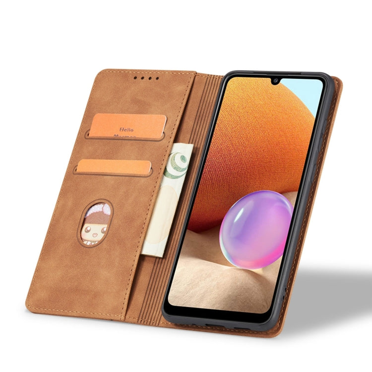 For Samsung Galaxy A32 5G Magnetic Dual-fold Leather Phone Case