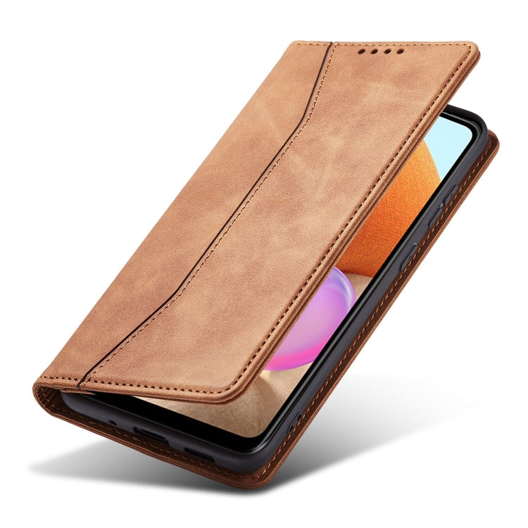For Samsung Galaxy A32 5G Magnetic Dual-fold Leather Phone Case