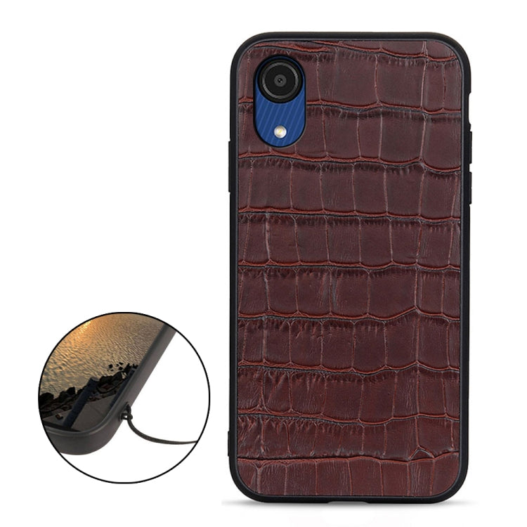 For Samsung Galaxy A03 Core Crocodile Texture Leather Phone Case