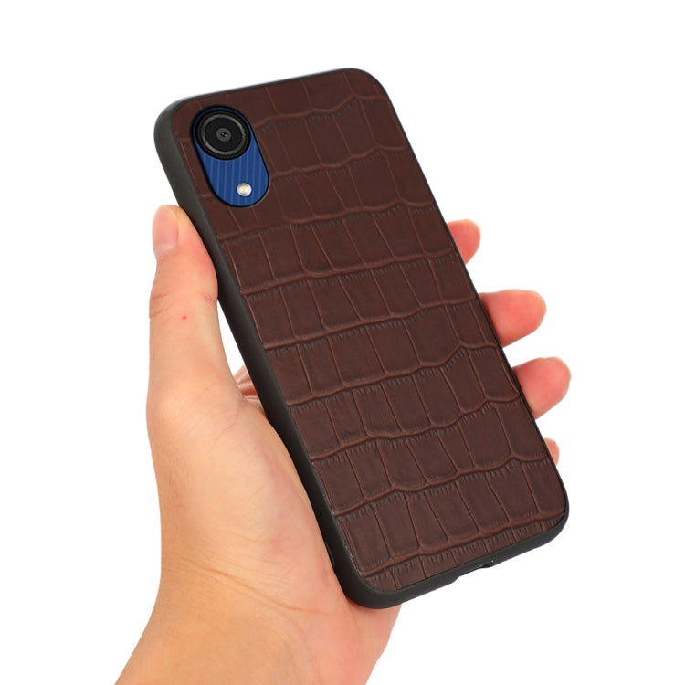 For Samsung Galaxy A03 Core Crocodile Texture Leather Phone Case