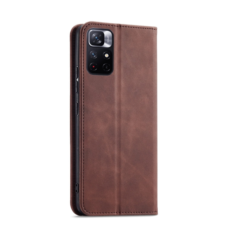 For Xiaomi Redmi Note 11 5G Magnetic Dual-fold Leather Phone Case