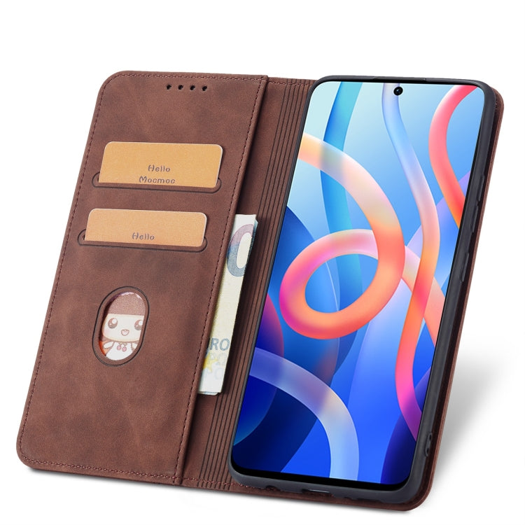 For Xiaomi Redmi Note 11 5G Magnetic Dual-fold Leather Phone Case