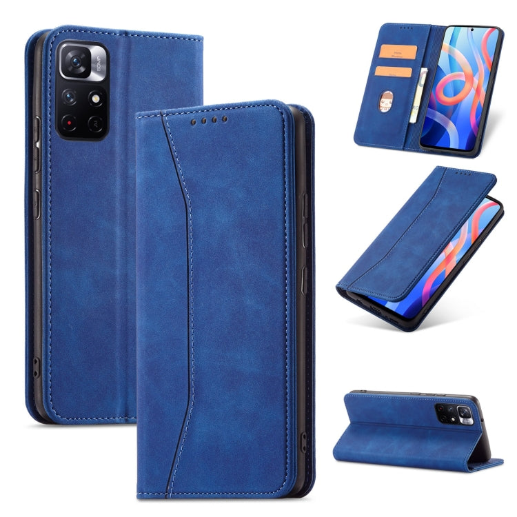 For Xiaomi Redmi Note 11 5G Magnetic Dual-fold Leather Phone Case