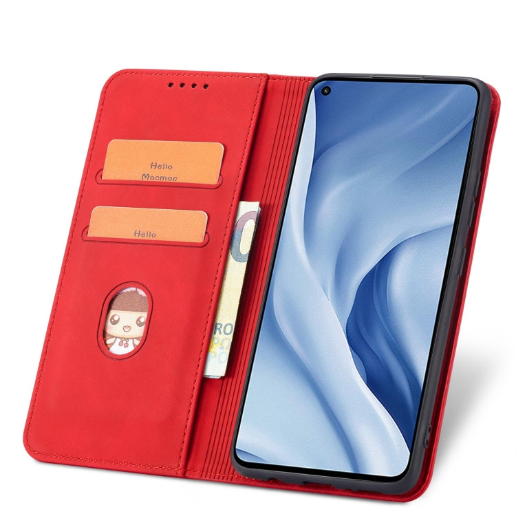 For Xiaomi Mi 11 Lite Magnetic Dual-fold Leather Phone Case