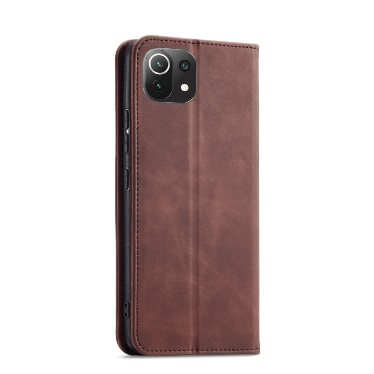 For Xiaomi Mi 11 Lite Magnetic Dual-fold Leather Phone Case