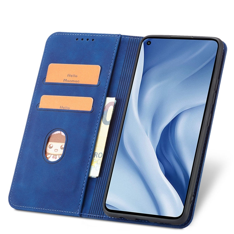 For Xiaomi Mi 11 Lite Magnetic Dual-fold Leather Phone Case