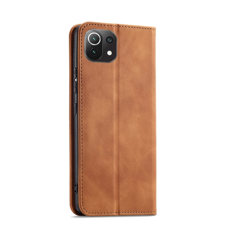For Xiaomi Mi 11 Lite Magnetic Dual-fold Leather Phone Case