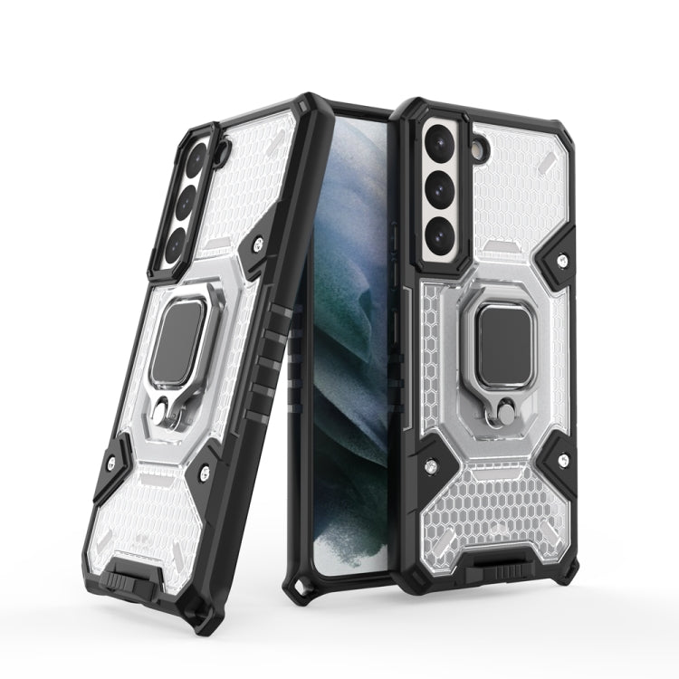 For Samsung Galaxy S22 5G Space PC+TPU Ring Holder Protective Phone Case
