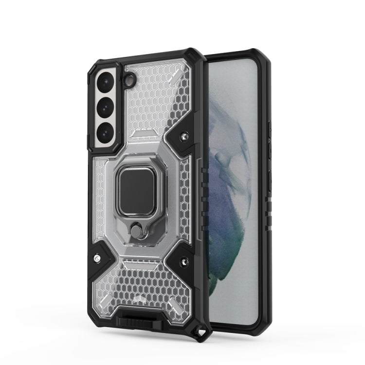 For Samsung Galaxy S22 5G Space PC+TPU Ring Holder Protective Phone Case