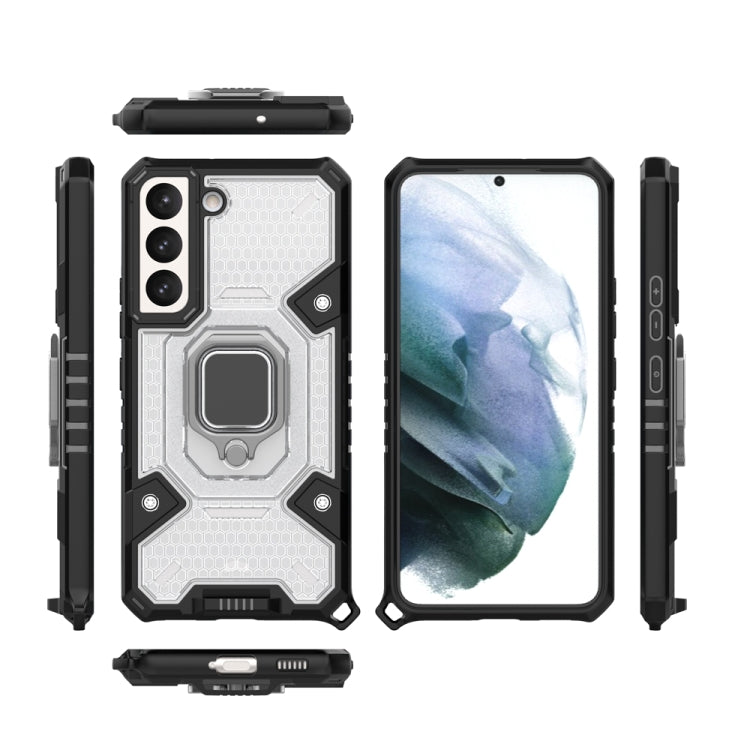 For Samsung Galaxy S22 5G Space PC+TPU Ring Holder Protective Phone Case