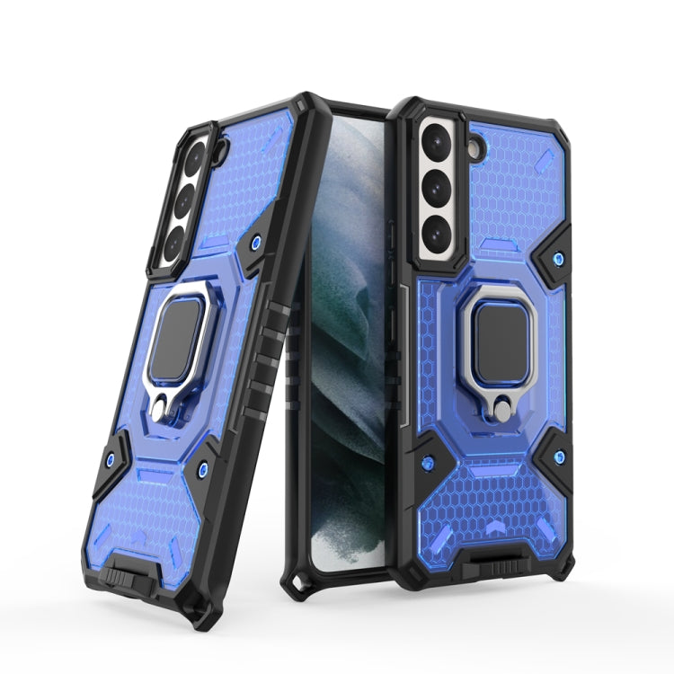 For Samsung Galaxy S22 5G Space PC+TPU Ring Holder Protective Phone Case