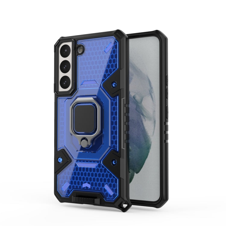 For Samsung Galaxy S22 5G Space PC+TPU Ring Holder Protective Phone Case
