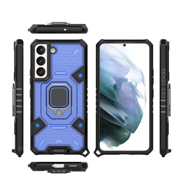 For Samsung Galaxy S22 5G Space PC+TPU Ring Holder Protective Phone Case