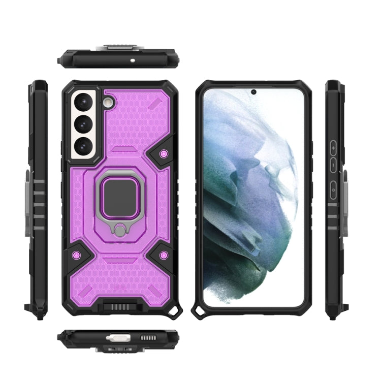For Samsung Galaxy S22 5G Space PC+TPU Ring Holder Protective Phone Case