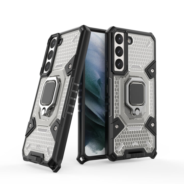 For Samsung Galaxy S22 5G Space PC+TPU Ring Holder Protective Phone Case