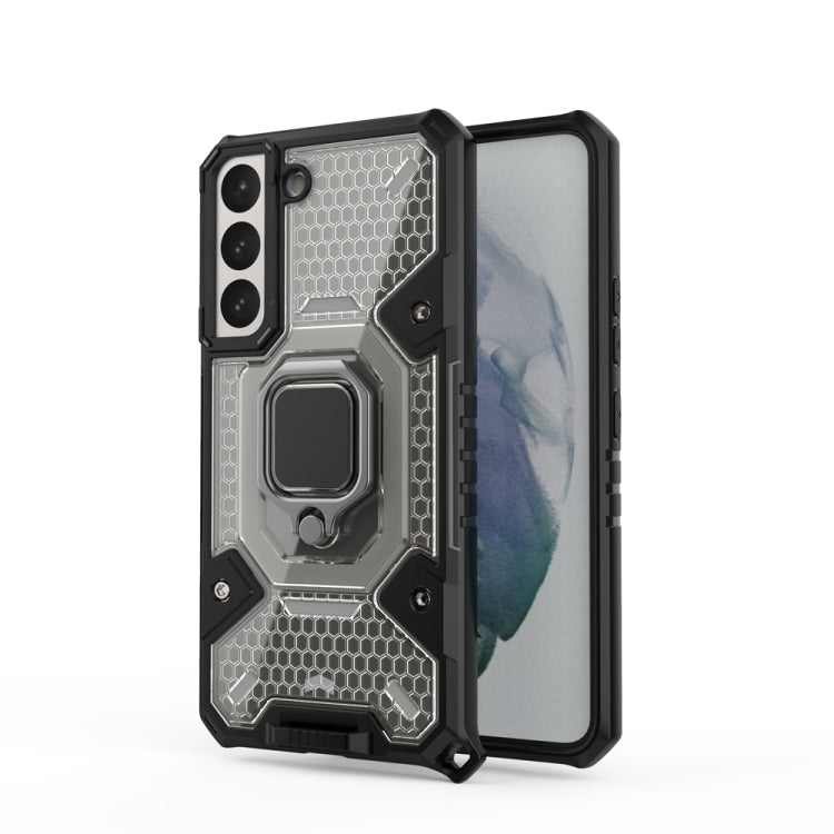 For Samsung Galaxy S22 5G Space PC+TPU Ring Holder Protective Phone Case