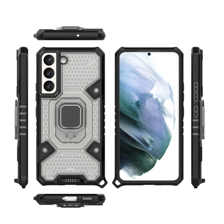 For Samsung Galaxy S22 5G Space PC+TPU Ring Holder Protective Phone Case