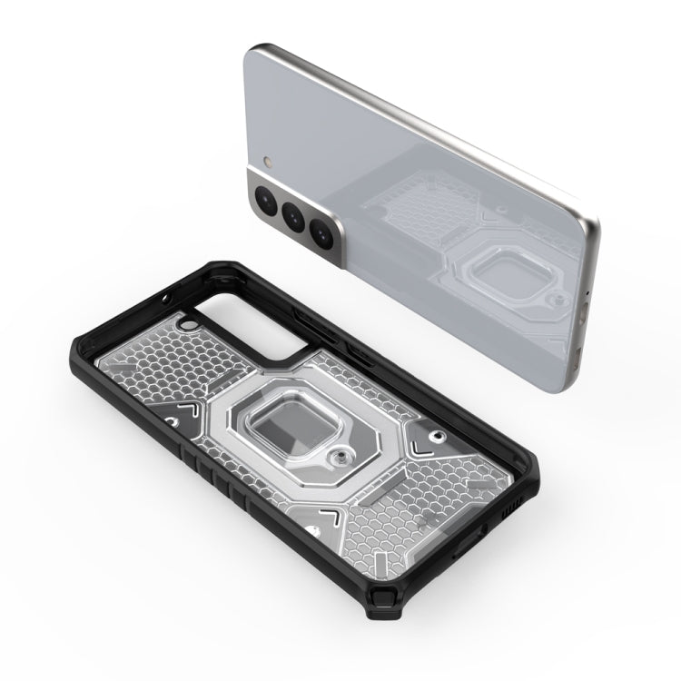 For Samsung Galaxy S22 5G Space PC+TPU Ring Holder Protective Phone Case