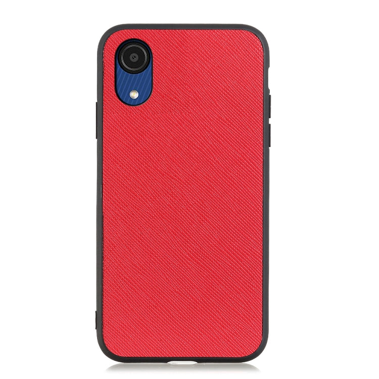 For Samsung Galaxy A03 Core Cross Texture Leather Phone Case