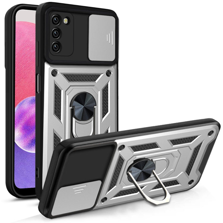 For Samsung Galaxy A03s US Version Sliding Camera Design TPU + PC Phone Case