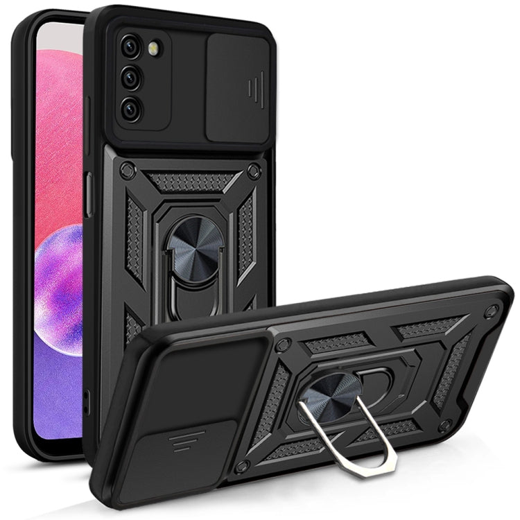 For Samsung Galaxy A03s US Version Sliding Camera Design TPU + PC Phone Case