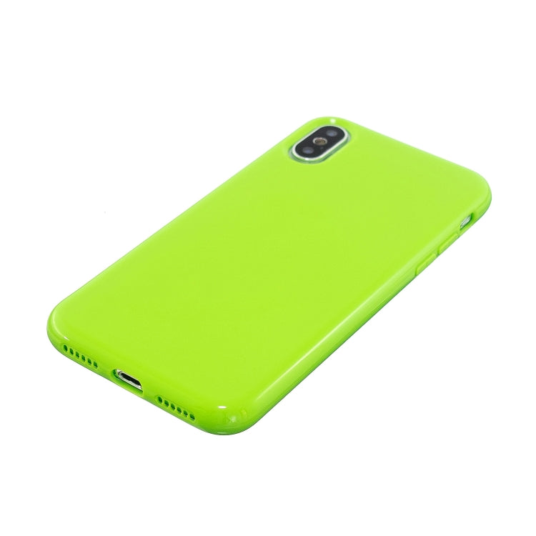 For iPhone X / XS 2.0mm Thick TPU Candy Color Protective Case