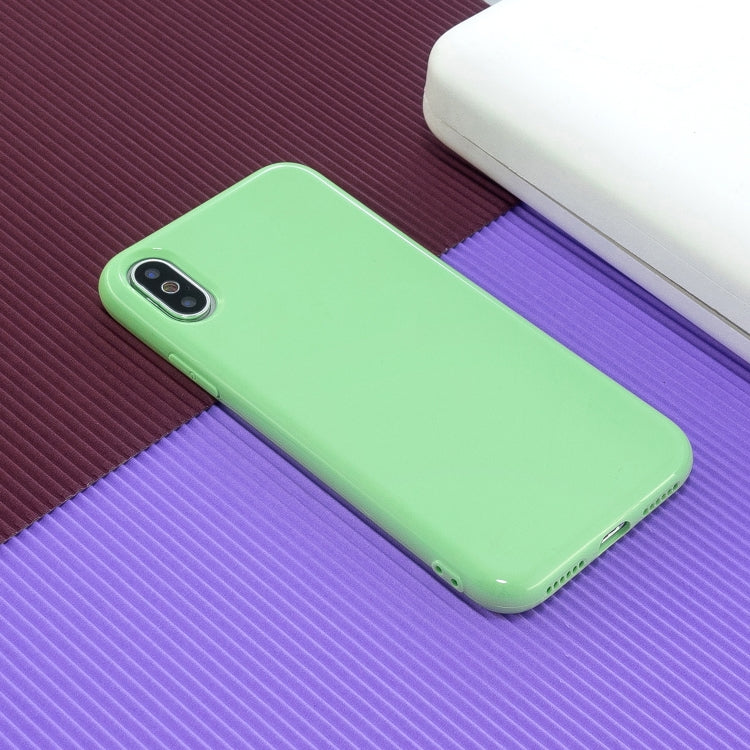 For iPhone X / XS 2.0mm Thick TPU Candy Color Protective Case