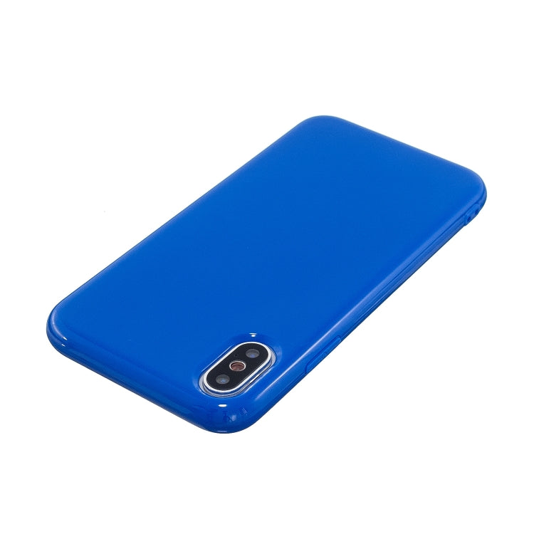 For iPhone XS Max 2.0mm Thick TPU Candy Color Protective Case