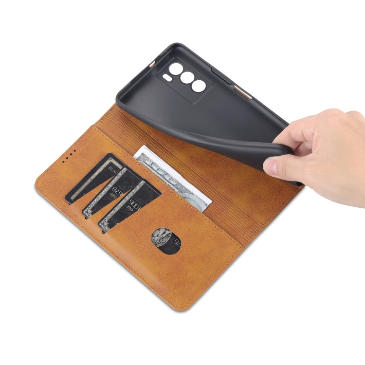 For vivo T1 AZNS Magnetic Calf Texture Horizontal Flip Leather Phone Case