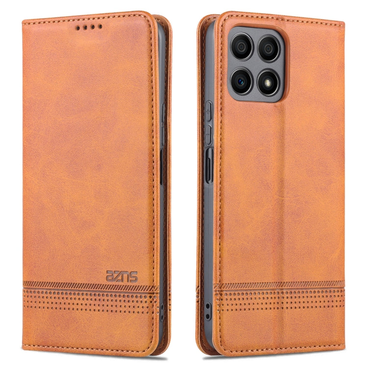 For Honor X30i AZNS Magnetic Calf Texture Horizontal Flip Leather Phone Case