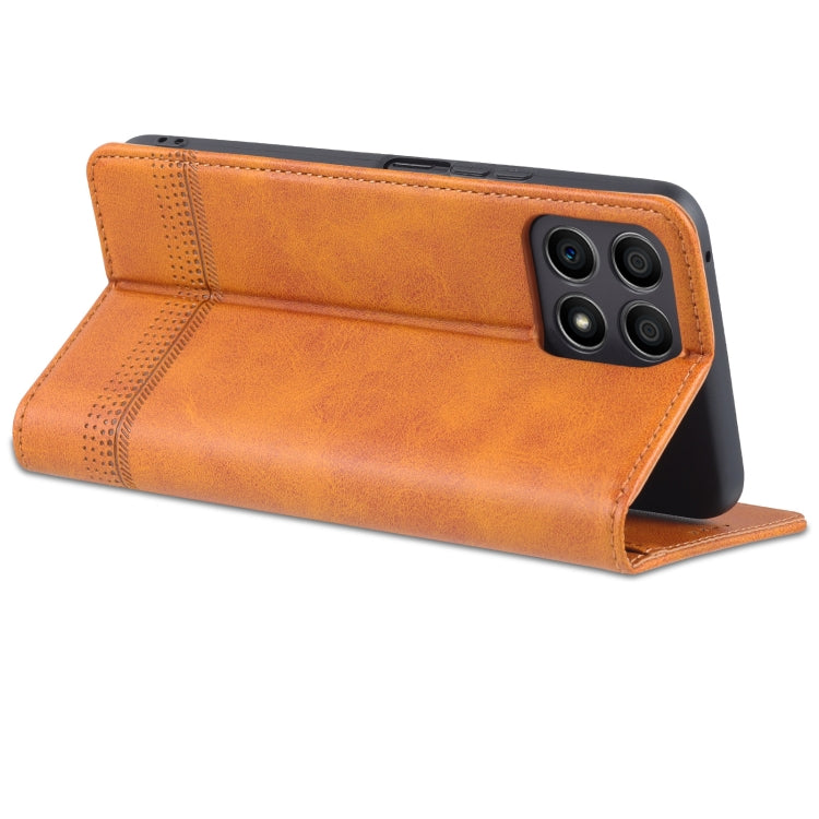 For Honor X30i AZNS Magnetic Calf Texture Horizontal Flip Leather Phone Case