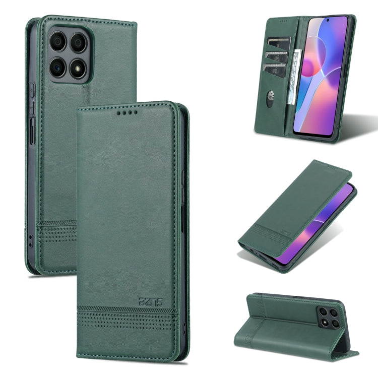 For Honor X30i AZNS Magnetic Calf Texture Horizontal Flip Leather Phone Case