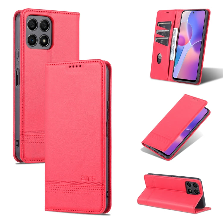 For Honor X30i AZNS Magnetic Calf Texture Horizontal Flip Leather Phone Case