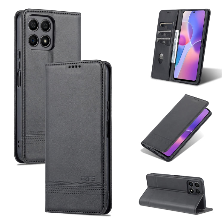 For Honor X30i AZNS Magnetic Calf Texture Horizontal Flip Leather Phone Case