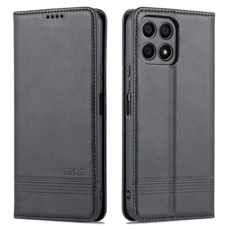 For Honor X30i AZNS Magnetic Calf Texture Horizontal Flip Leather Phone Case
