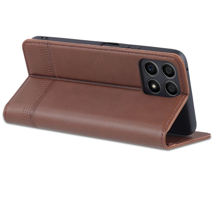 For Honor X30i AZNS Magnetic Calf Texture Horizontal Flip Leather Phone Case