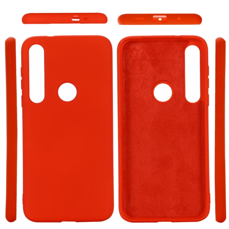 For Motorola G8 Play / One Macro Solid Color Liquid Silicone Shockproof Coverage Case