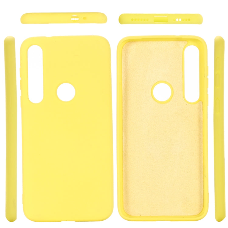 For Motorola G8 Play / One Macro Solid Color Liquid Silicone Shockproof Coverage Case